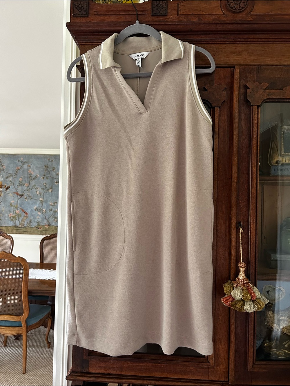 SPANX AirEssentials® Pique Polo dress Ashwood sz small